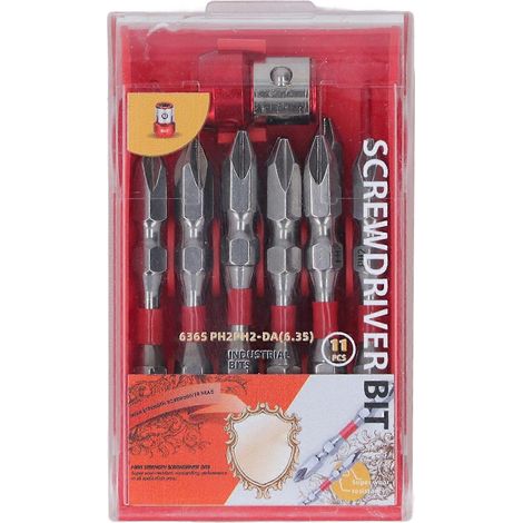Kreuzbit-Magnetring-Set aus rostfreiem, verschleißfestem legiertem Stahl für elektrische Schraubendreher, 1/4 Zoll
