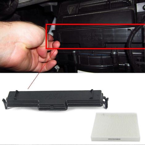 Kit de filtre d'habitacle, filtre de climatisation et porte d'accès de remplacement pour Dodge Ram 1500 68406048AA (1/4)