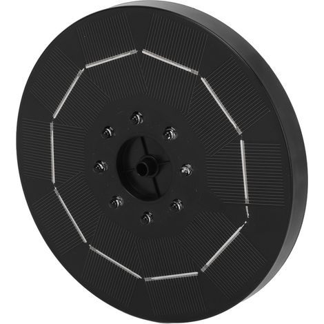 Fontaine solaire flottante avec éclairage LED coloré, pompe et 6 buses (4 V CC). (1/5)