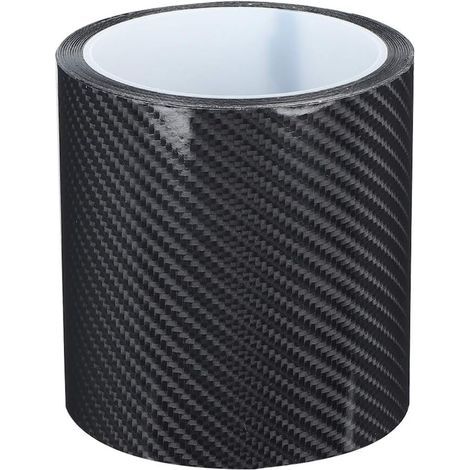 Kohlefaserstreifen, kratzfeste Kohlefaser-Schutzfolie, trockene Kohlefaser-Detaillierung, Vinyl-Wickelstreifen, Autotür-Kantenschutzaufkleber (10 cm x 3 m) (1/5)