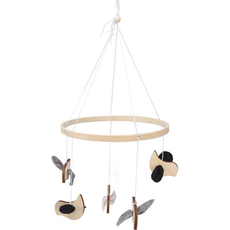 Carillon éolien en bois, motif animaux, fait main, à suspendre, pour patio, jardin, pelouse, balcon, salon, chambre.