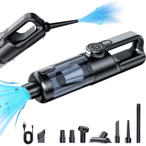 Kabelloser Handstaubsauger, leistungsstarker Akku Staubsauger, Ein Knopf Staubentfernung, Autostaubsauger, multifunktionaler Mini Autostaubsauger (1/5)