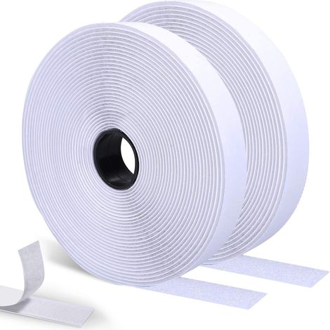 Scratch Autocollant Double Face 15 m x 20 mm, Fixation Extra Forte (1/5)