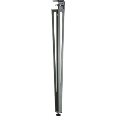 SOTECH Tischbein ColorLine in F-Form konisch zulaufend von 70 auf 40 mm mit Klemmschraube (ohne Bohren) für Küchentisch, Esstisch, Bürotisch - grau - Höhe 745 mm - 1 Stück (1/5)