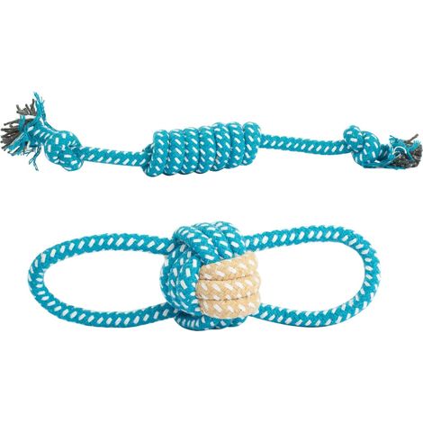 Jouets pour chiens, jouets à mâcher interactifs pour chiens de petite et moyenne taille, coton durable, sans danger pour les dents des animaux, lavables (1/4)