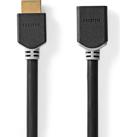 Cable hdmi de alta velocidad con ethernet contacto hdmi hdmi hola 8k60hz arco 48 gbps 100m redondo pvc antracita lada