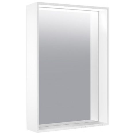 Miroir lumineux KE X-Line 33298, DALI, avec chauffage du miroir, anthracite, 500 x 700 x 105 mm