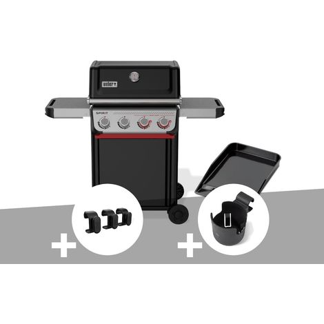 Barbecue à gaz Spirit E-425 mix plancha émaillée + Crochets pour accessoires + Support pour boisson - Weber (1/5)