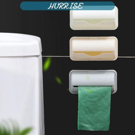 Distributeur De Sac Poubelle - Plastique - Montage Mural Sans Perçage - Pour Cuisine Et Salle De Bains - 1 Pièce (1/5)