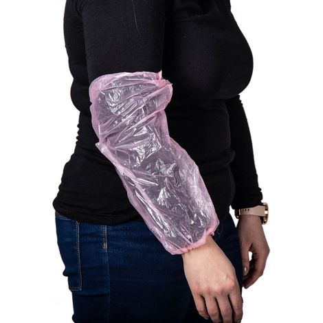 Manchette de protection Jetable RS PRO Rose, Polyéthylène, Industrie agroalimentaire ( Prix pour Paquet de 100 )