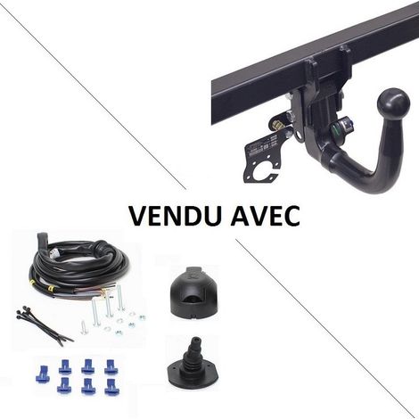 Attelage Volkswagen Transporter T5 (05/03-09/09) RDSOV + faisceau universel 7 broches (1/2)