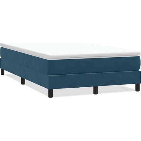 Maison Exclusive - Giroletto a Molle senza Materasso Blu Scuro 120x210 cm Velluto