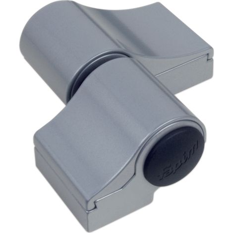 Paumelle 2 lames loira + - Entraxe (mm) : 60 - A : 20,5 - B : 39,5 - Teinte : Gris 7016 - Aspect : Mat - FAPIM (1/2)