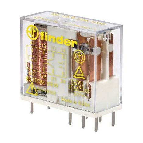 FINDER 50.12.9.024.4000 RELAIS POUR CIRCUITS IMPRIMÉS 24 V/DC 8 A 2 INVERSEURS (RT) 1 PC(S)