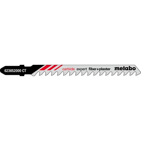 Lame de scie sauteuse, placoplâtre, série « expert », 74/ 4,3 mm, carbure metabo