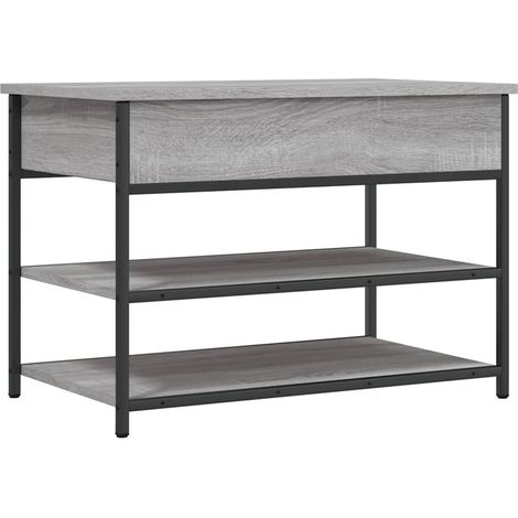 Maison Exclusive - Panca Porta Scarpe Grigio Sonoma 70x42,5x50cm Legno Multistrato
