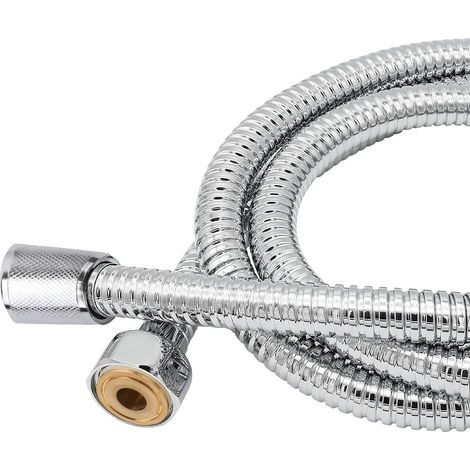 - Shower hose - Stainless steel - Anti-kink and leak-proof - For bathroom - Chrome - 200x1.5cm (1/5)