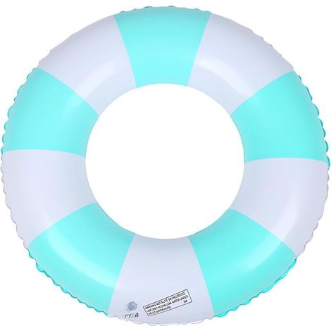 Runde Schwimmhilfe, Schwimmring, aufblasbare PVC-Schwimmhilfe mit Retro-Streifen, aufblasbare Pool-Schwimmhilfe, Dekoration für Poolpartys, Strandpartys, Spiele, Urlaub (1/5)