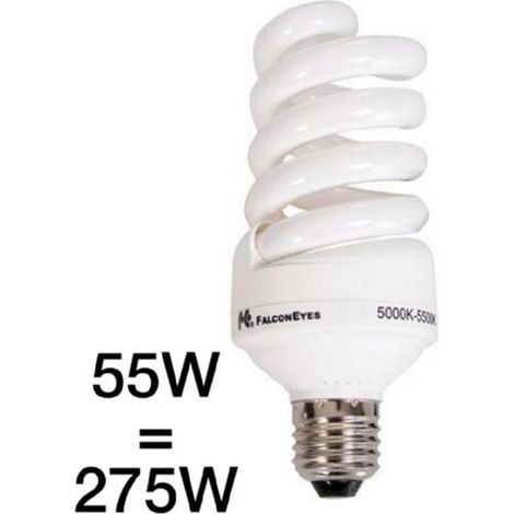 Falcon Eyes ML-55 Bombilla en Espiral Blanca 55W Luz Natural