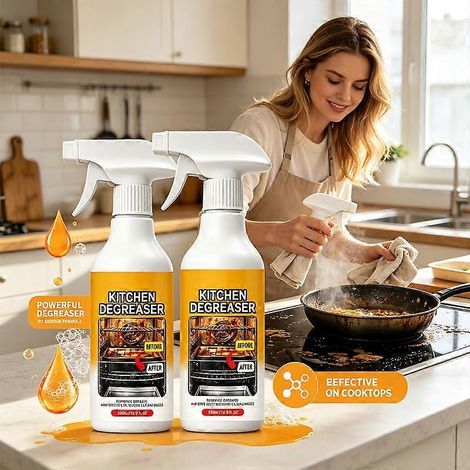2 piècesNettoyant pour grils Greasekiller en spray 300 ml, dégraissant puissant pour barbecue, action rapide et efficace pour les grils, plaques de cuisson et toutes les surfaces de cuisine. (1/5)