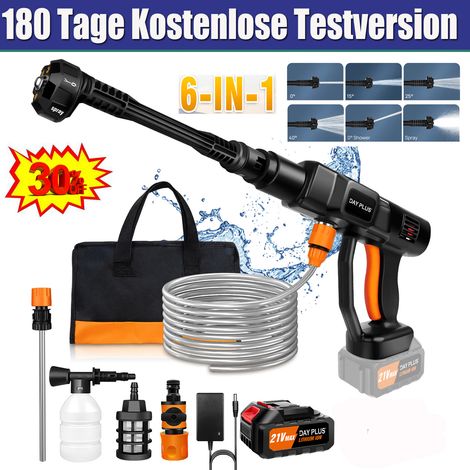 3000W Akku Hochdruckreiniger Auto Mobiler Druckreiniger Spritzpistole 3.0AH Akku (1/5)