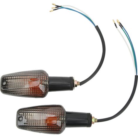 Clignotants Moto 2 Pièces Étanches Ultra Lumineux pour CB400 CBR929RR CBR954RR CBR600F4i Noir Fumé (1/5)