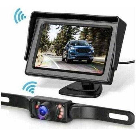 Kit de caméra de recul sans fil pour voiture/camionnette/pick-up/camping-car, moniteur 4,3 pouces, système de recul (1/4)