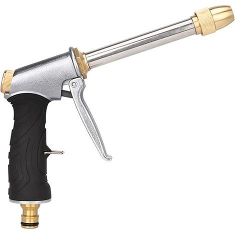 Watering Gun, High Pressure Garden Sprayer, Shower Spray Gun, for Garden, Lawn Watering, Car Washing, Pet Washing (Silver) (1/5)