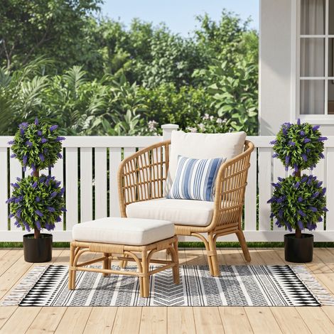Deuxième set Plantes artificielles, Plante artificielle résistante aux UV en pot de fleurs, 70 cm plante d‘intérieur pour salon, jardin (1/5)