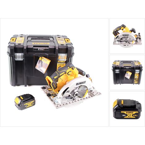 DeWalt DCS 572 NT Scie circulaire à main sans fil 18V 184 x 16 mm + 1x batterie 4,0Ah + T-STAK - sans chargeur (1/5)
