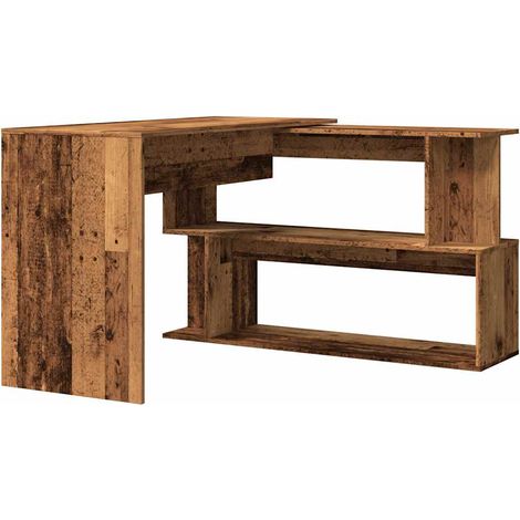 Maison Exclusive - Eckschreibtisch Altholz-Optik 200,5x50x76 cm H