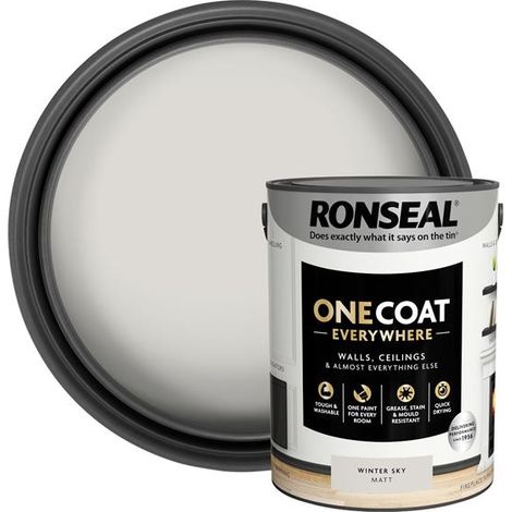 Ronseal KCB.7015103.12604.81 One Coat Everywhere Interior Winter Sky Matt 5 litre RSLOCEWSM5L