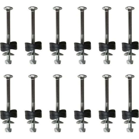 Lot de 12 entretoises de trampoline avec vis pour fixer le trampoline - Accessoires de rechange pour trampoline- (1/4)