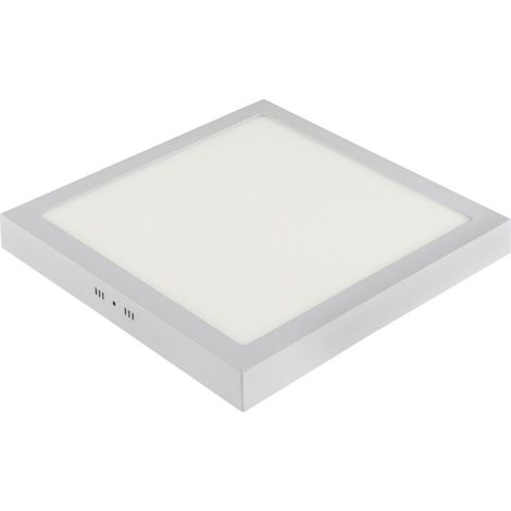 Plafonnier LED saillie carré blanc 28W (Eq. 224W) 3000K Dim. 283x28mm