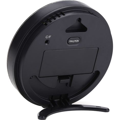 Thermomètre sans fil avec écran LCD, capteur de température intérieur/extérieur, noir (1/5)