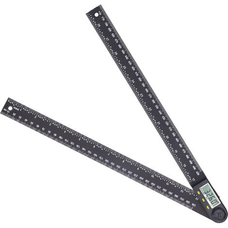 Elektronischer digitaler Winkelmesser mit LCD-Bildschirm, digitalem Winkellineal 0-300 mm, misst 0-360°, inklusive Batterie, Präzisionsmessgerät für Heimwerker. (1/5)