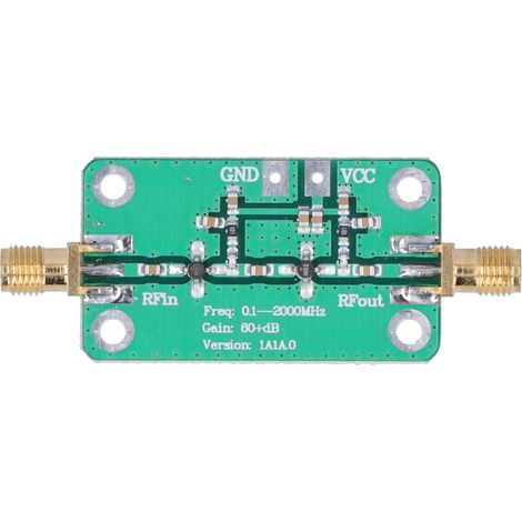 Module Amplificateur Faible Bruit LNA RF 0.1‑2000MHz Large Bande Gain 64dB Composant Électronique (1/5)