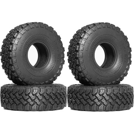 Pièces 116 mm 1,9 Pouces Pneu de Roue en Caoutchouc pour Voiture sur Chenilles 1/10 RC pour Axial SCX10 Pro Capra Traxs TRX4 D90 Redcat