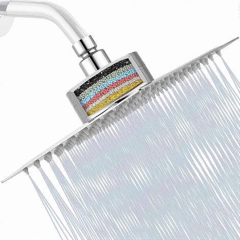Pommeau de douche filtrant, pommeau de douche haute pression avec filtre pour eau dure, élimine le chlore et les substances nocives (1/5)