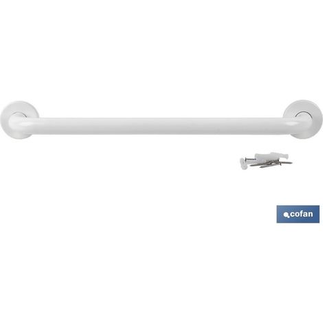 Gerade Stützstange 40xØ2,5cm aus weißem Stahl (1/4)