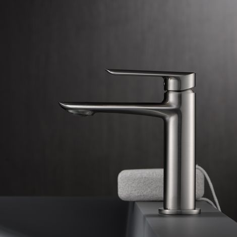 Imex - Grifo Monomando Lavabo Caño Bajo Niquel Serie Ural (1/2)