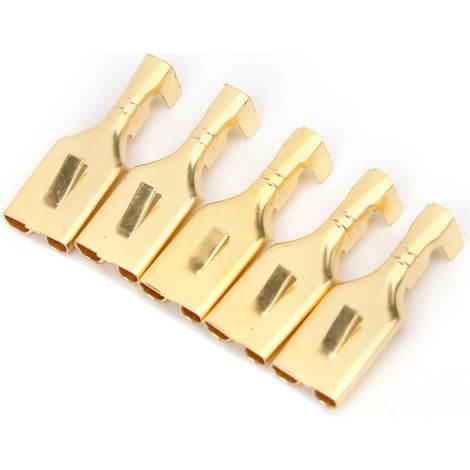 Connecteur à lame carré en laiton, 100 pièces, borne enfichable à tirer 7,8mm, domino électrique pour câblage rapide (1/5)