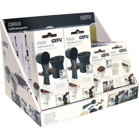 Espositore Kit, Capsule di Caffè e Dischi - Conscio - Gefu