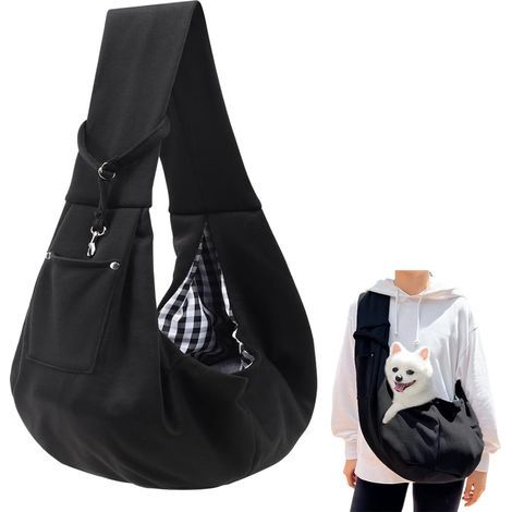 Sac de Transport pour Chien Chat, Réglable Sac à Bandoulière Mains Libres Petit Chien, pour Chiens/Chats de Taille Moyenne Jusqu'à 7,5 kg, pour l'extérieur, Les Voyages (1/5)