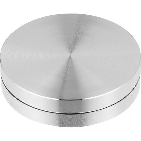 Plateau tournant à roulement à billes pour moule à gâteau rond, support décoratif pour gâteau-12x12x1.8cm-Silver (1/4)
