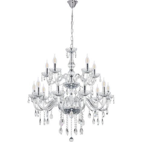 Lampadario glamour con cristalli Cristallo 15x40W E14 Candellux (1/2)