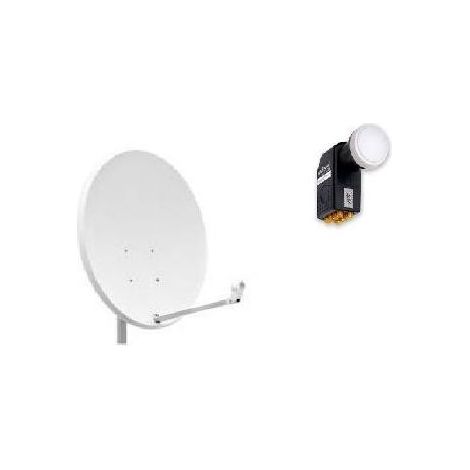 PACK HD ME PARABOLE SATELLITE ACIER 65 CM + LNB OCTO BEST GERMANY UNIVERSEL 0,1DB COMPATIBLE CANAL