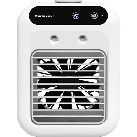 Mini Climatiseur Portable Avec Refroidisseur Et Humidificateur, Climatiseur Mobile Silencieux, Mit Grand, Réservoir D'eau, Flux D’Air Puissant À Deux Vitesses, Pour Chambre, Bureau (1/5)