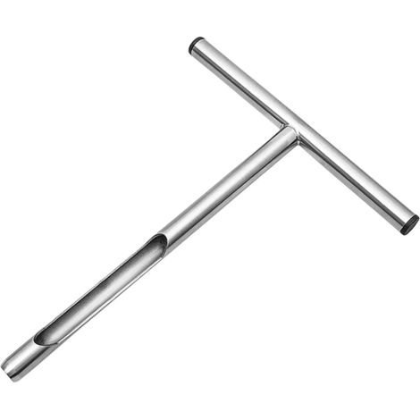 Échantillonneur de Sol T Poignée Acier Inoxydable Robuste Outil Jardinage Température pour Analyse Pelouse et Entretien des Sols (1/5)