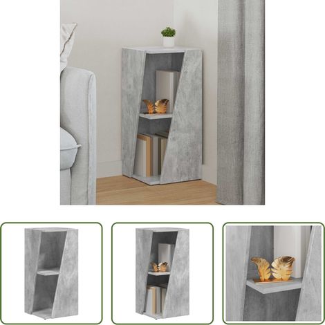 Holzwerkstoff - Seitenregal Beton Grau 33 x 32 x 70,5 cm Holzwerkstoff (1/5)